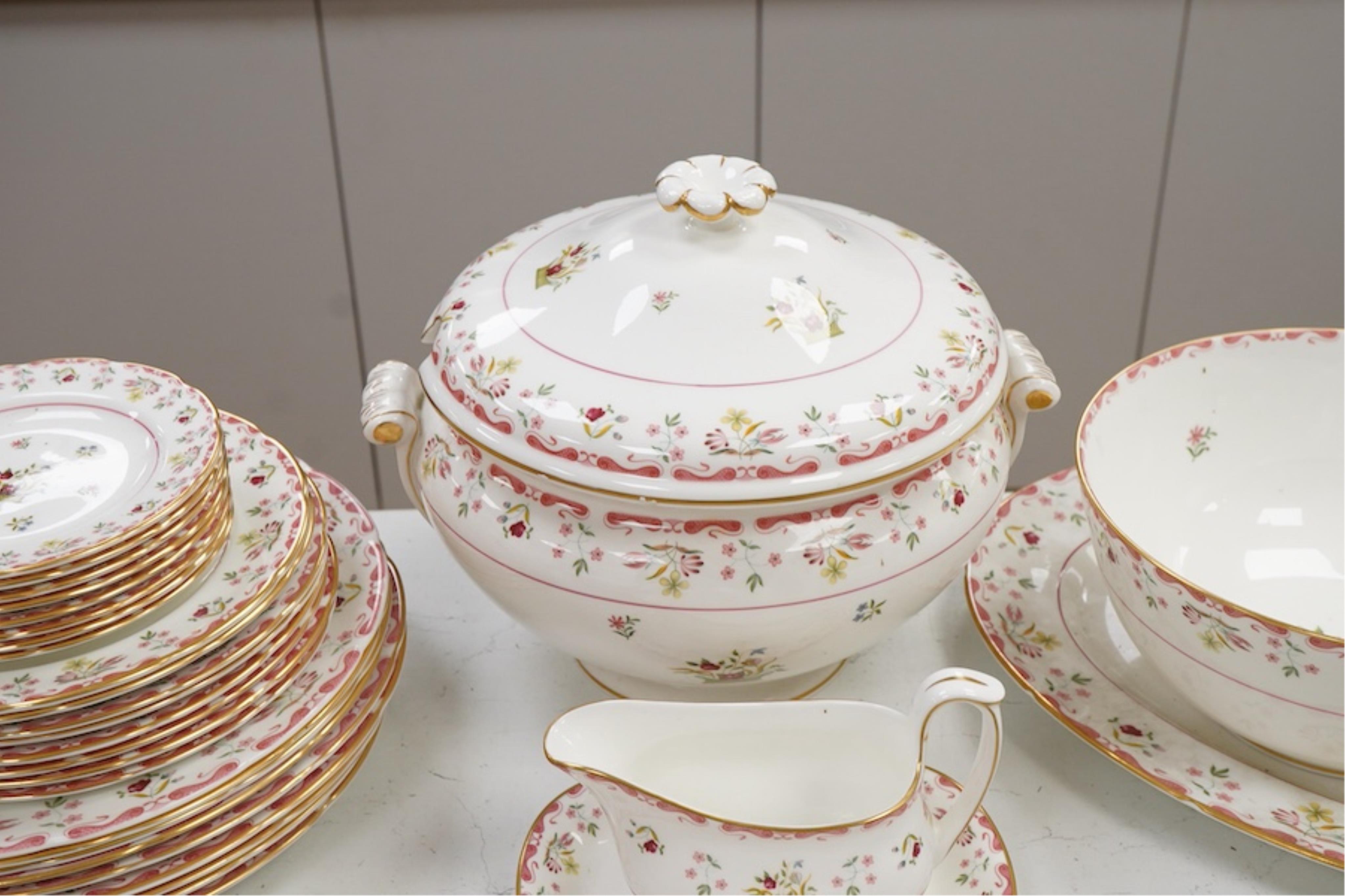 A Wedgwood Bianca pattern part dinner service including tureens